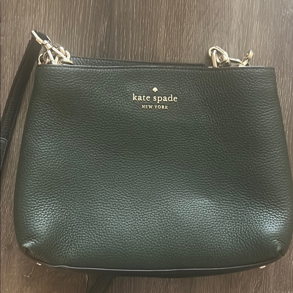 Kate Spade Dark Green Leather Shoulder Bag